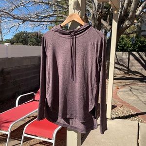 Athleta Hoodie S Plum Heather color long sleeves